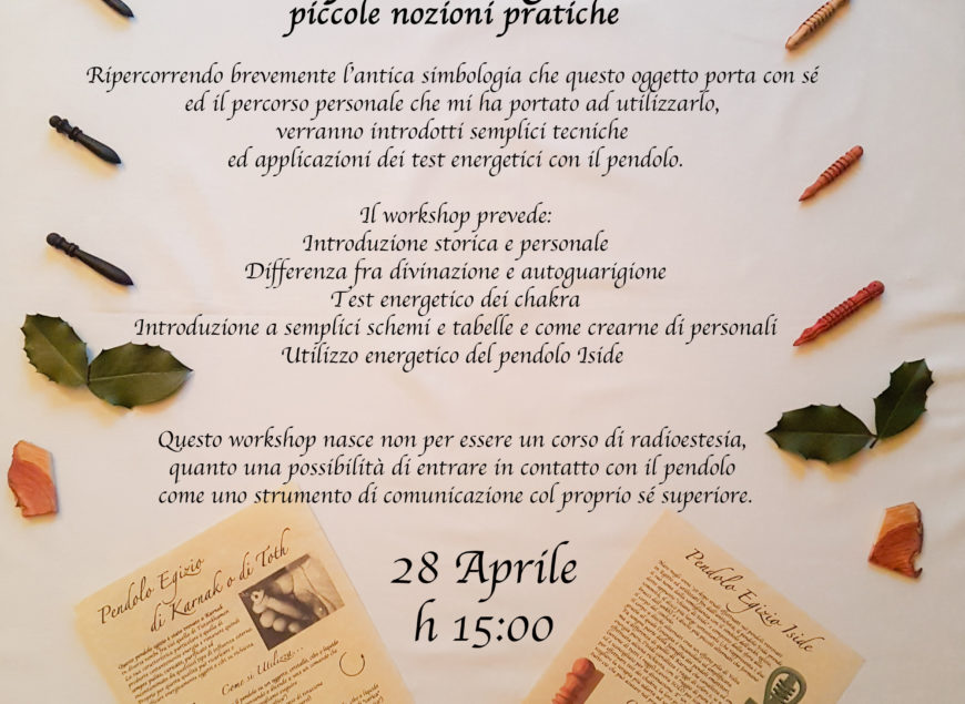 pendolo egizio volantino con Libreria l'Alchimista (1)